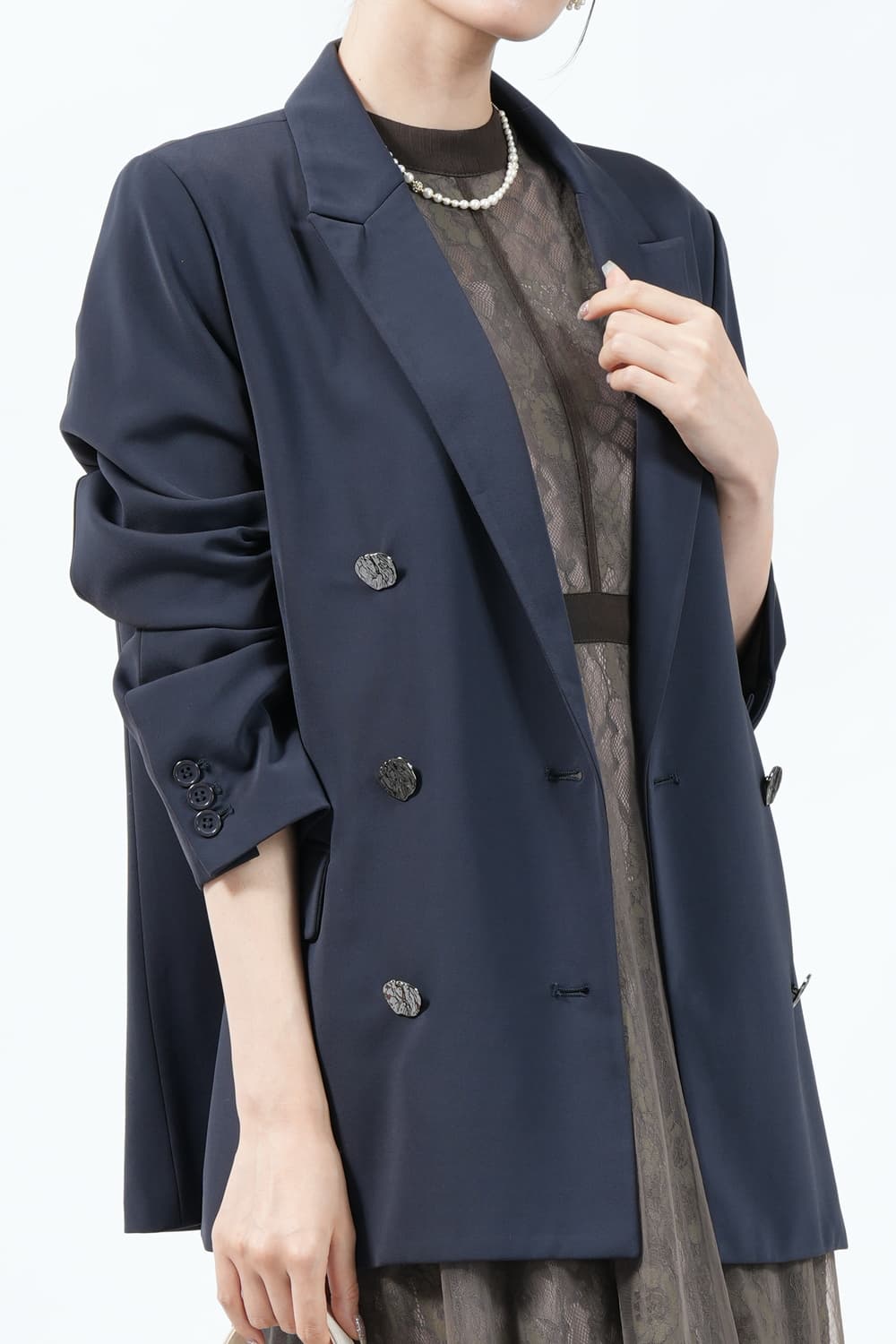 LEJA チュール×花柄レースブラウンドレス (M) をレンタル - 結婚