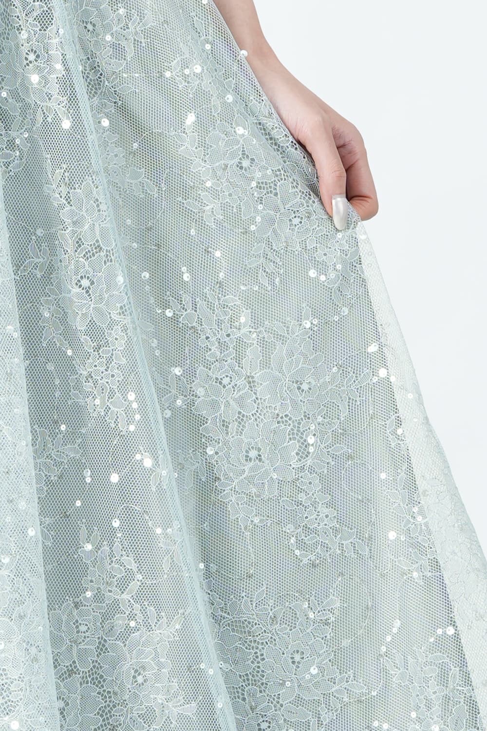 JILLSTUART スパンコール総レースブルードレス (M) をレンタル - 結婚