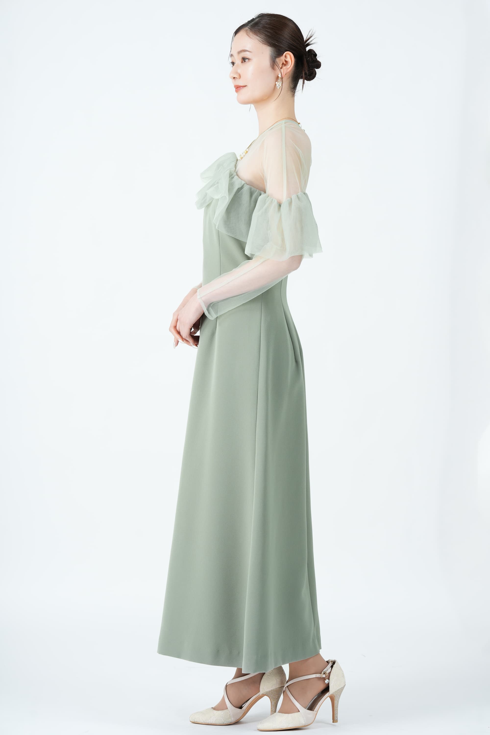 LAGUNAMOON アシメ立体フリルミントドレス (S) をレンタル - 結婚式