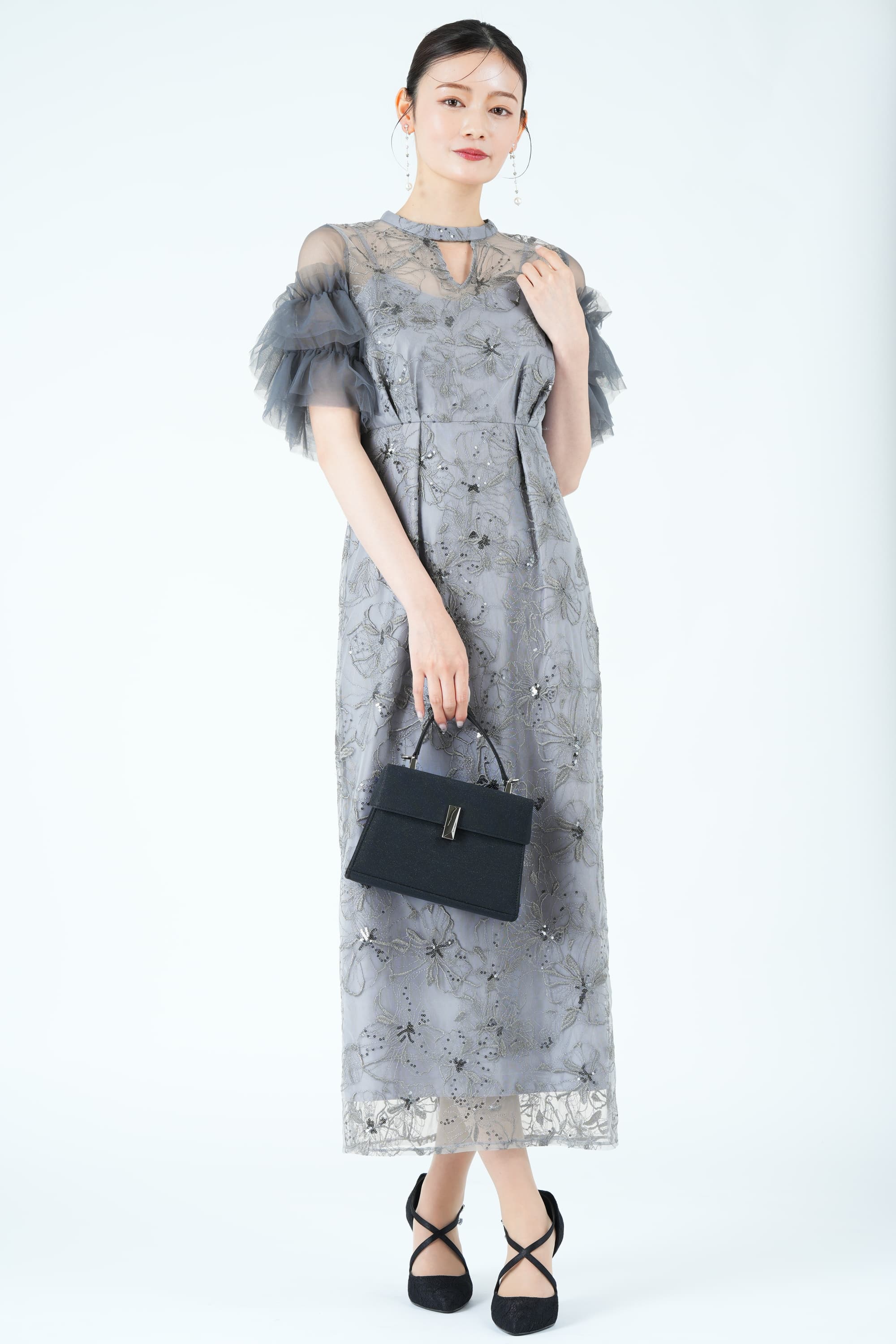 華奢チェーンシルバーイヤリング