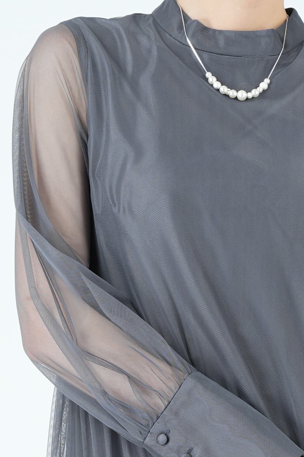 総チュール×パイピンググレードレス