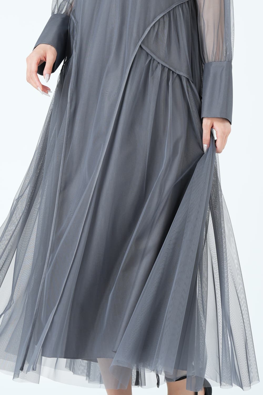 総チュール×パイピンググレードレス