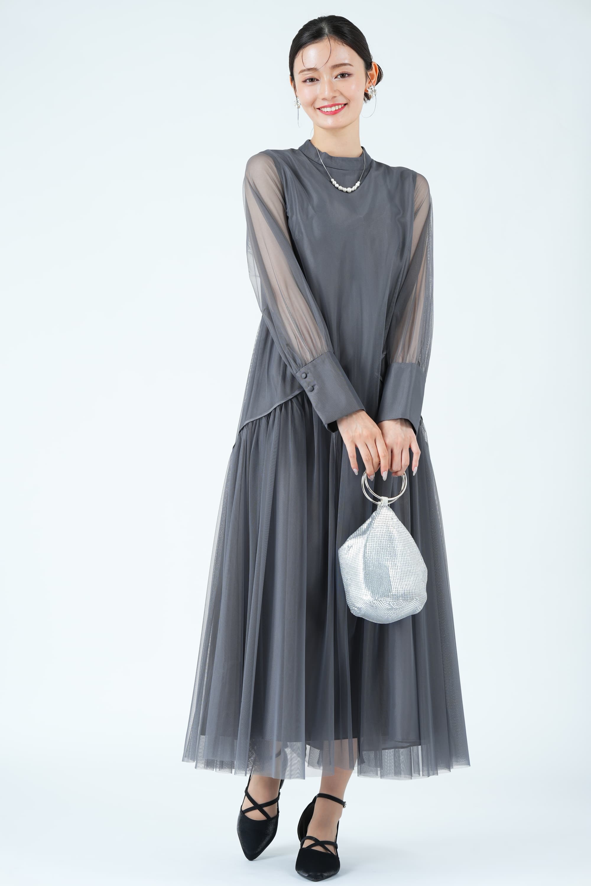 総チュール×パイピンググレードレス