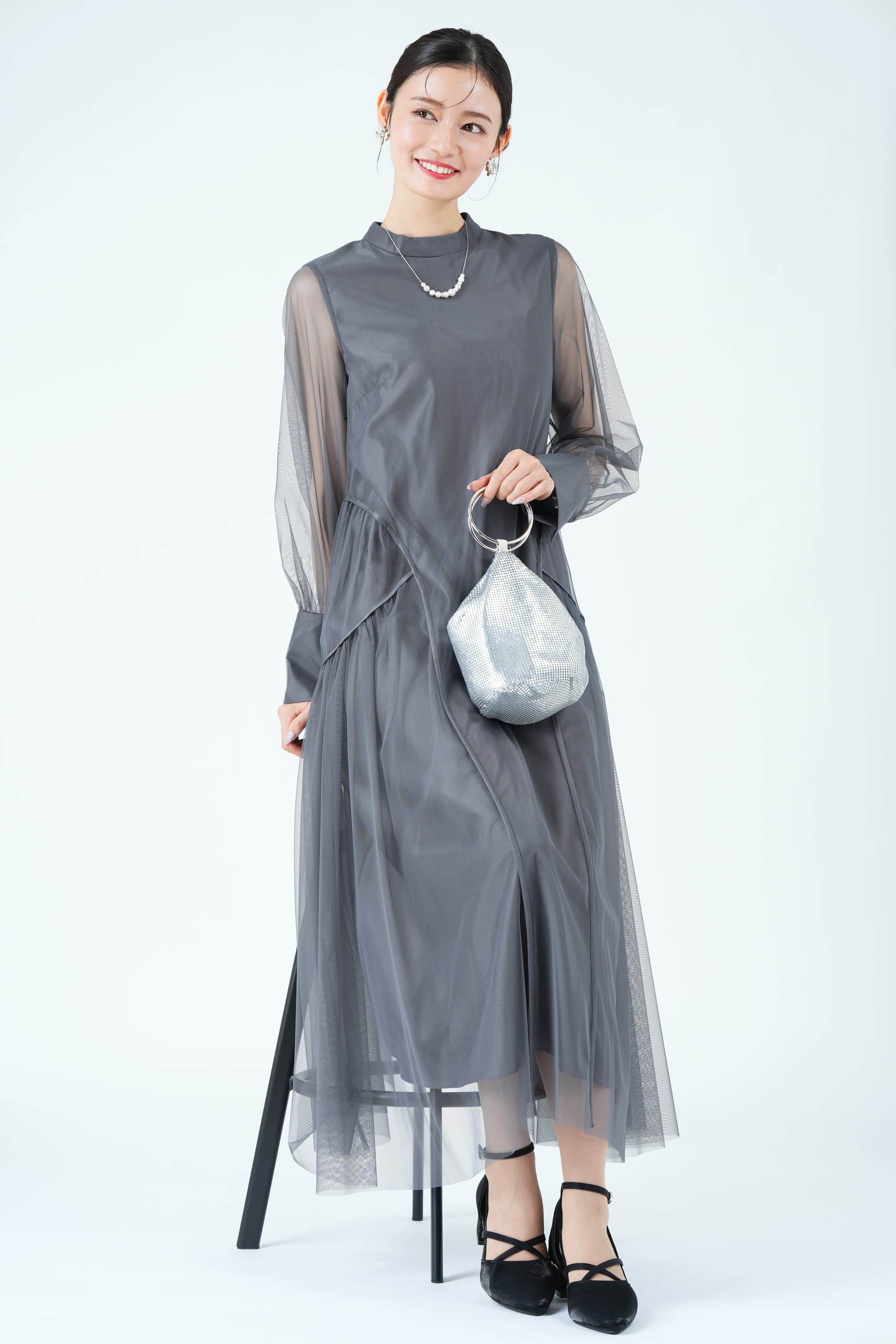 総チュール×パイピンググレードレス