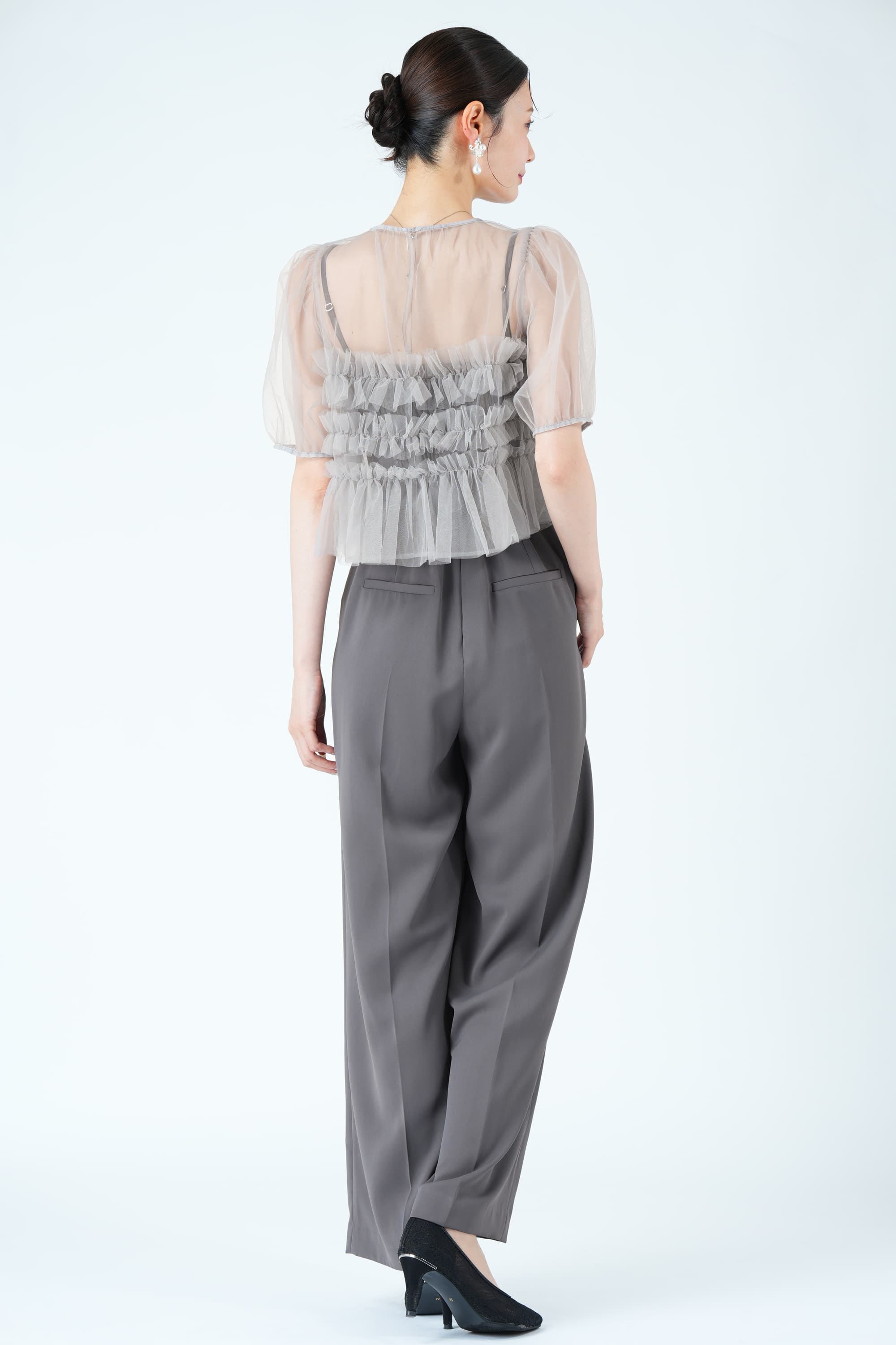 FRAY I.D シアーレイヤーグレーパンツドレス (S) をレンタル - 結婚式