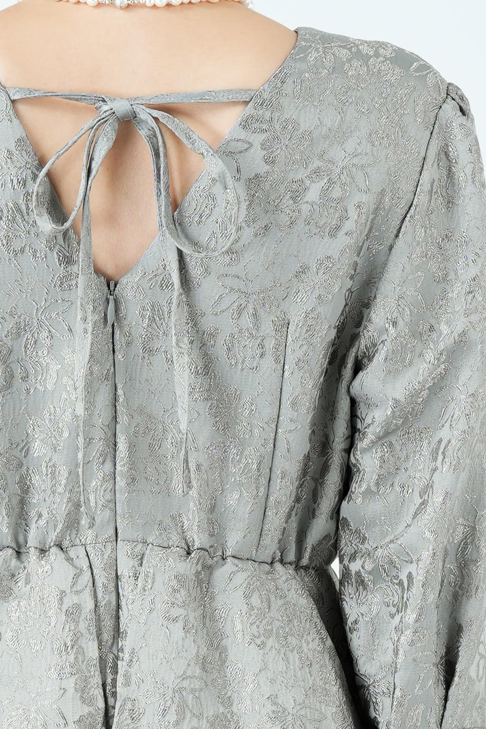 光沢ジャガードバックシャングレードレス