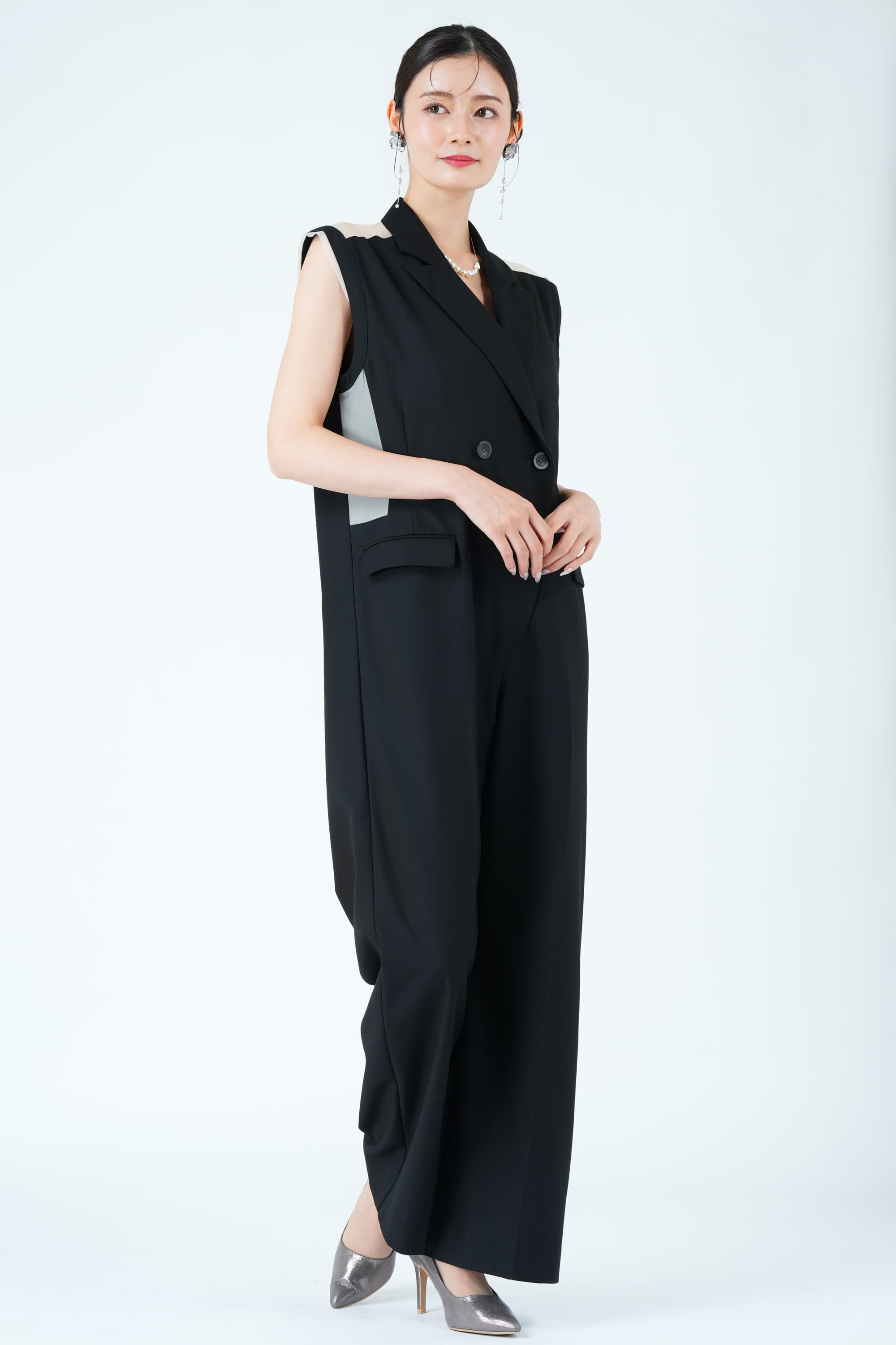 AMERI VINTAGE / ダブルボタンオールインワン / パンツドレス AMERI VINTAGE / ダブルボタンオールインワン / パンツドレス