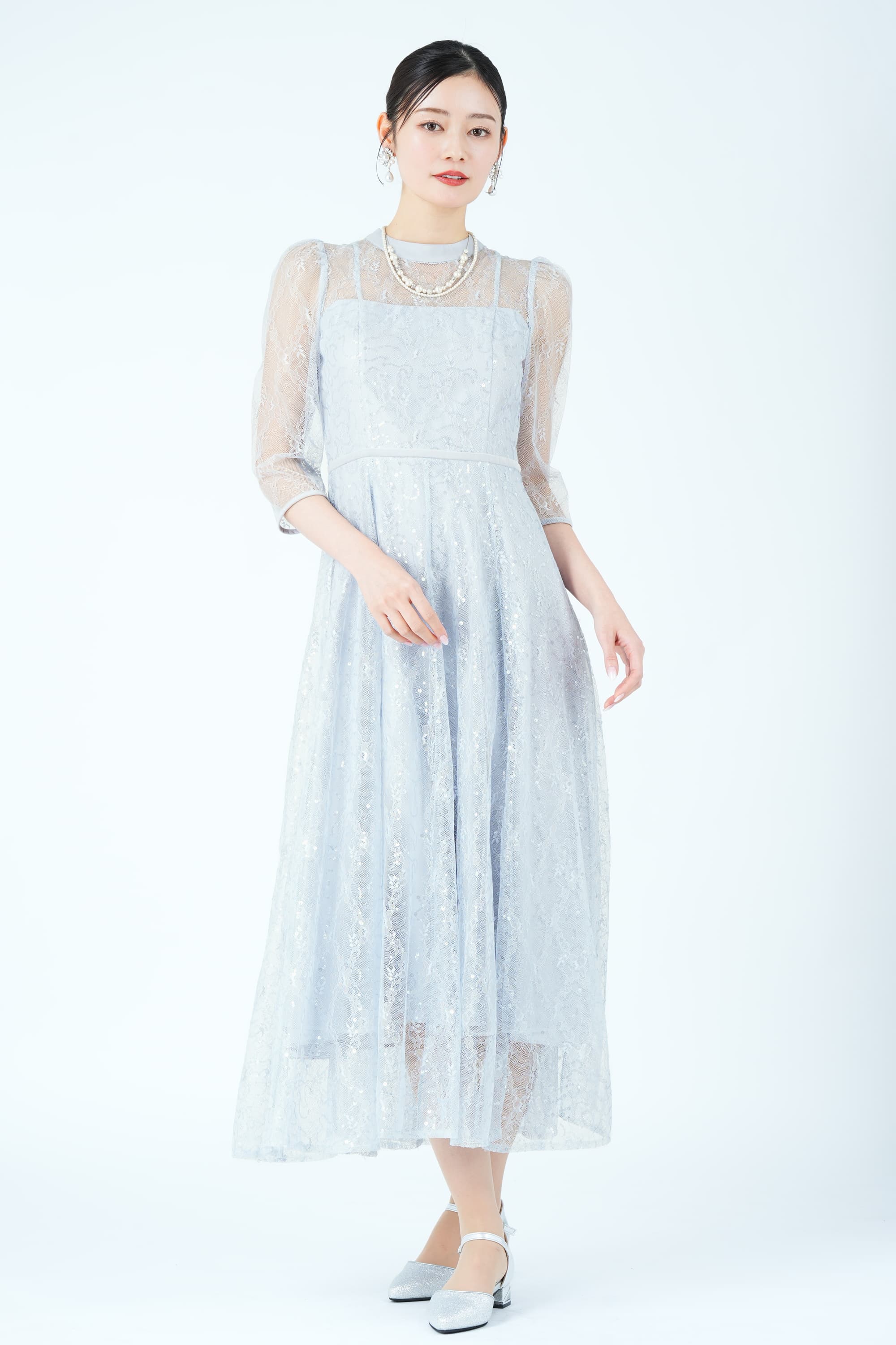 snidel スパンコールレースドレス スパンコールレースドレス | スナイデル(SNIDEL) | マルイウェブチャネル