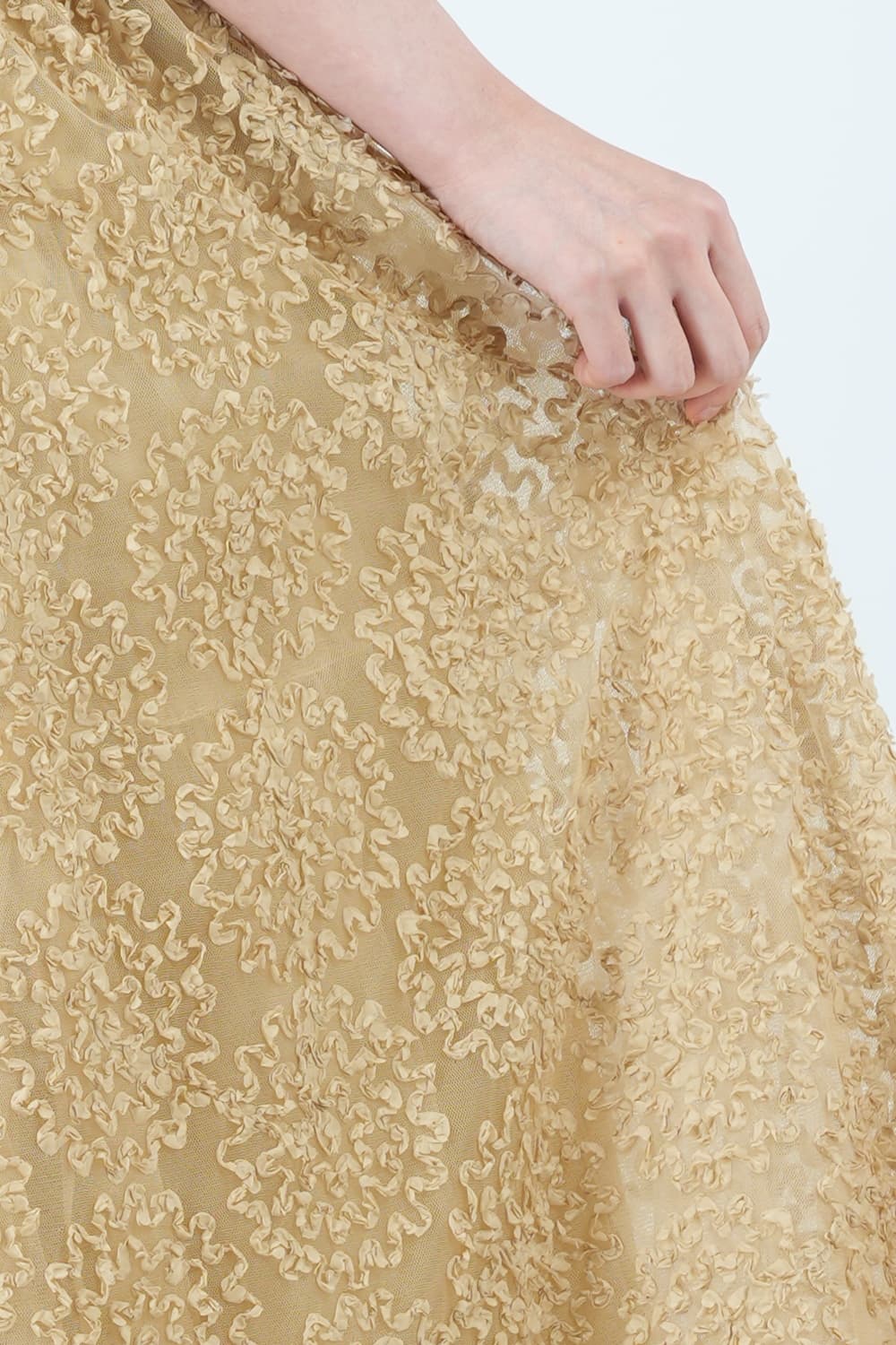 ブルーム立体刺繍イエロードレス