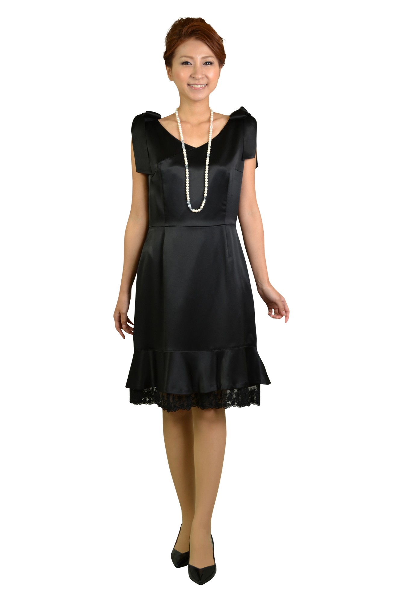 シンプルブラックドレスセット