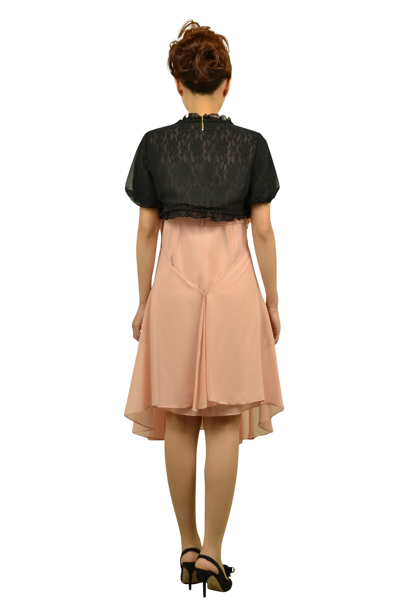 柔らかピンクローズドレスセット