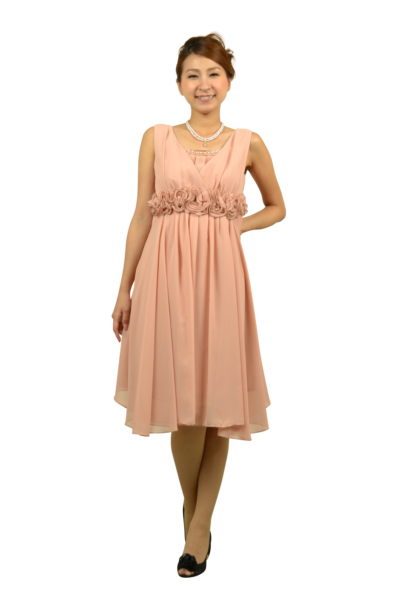 柔らかピンクローズドレスセット