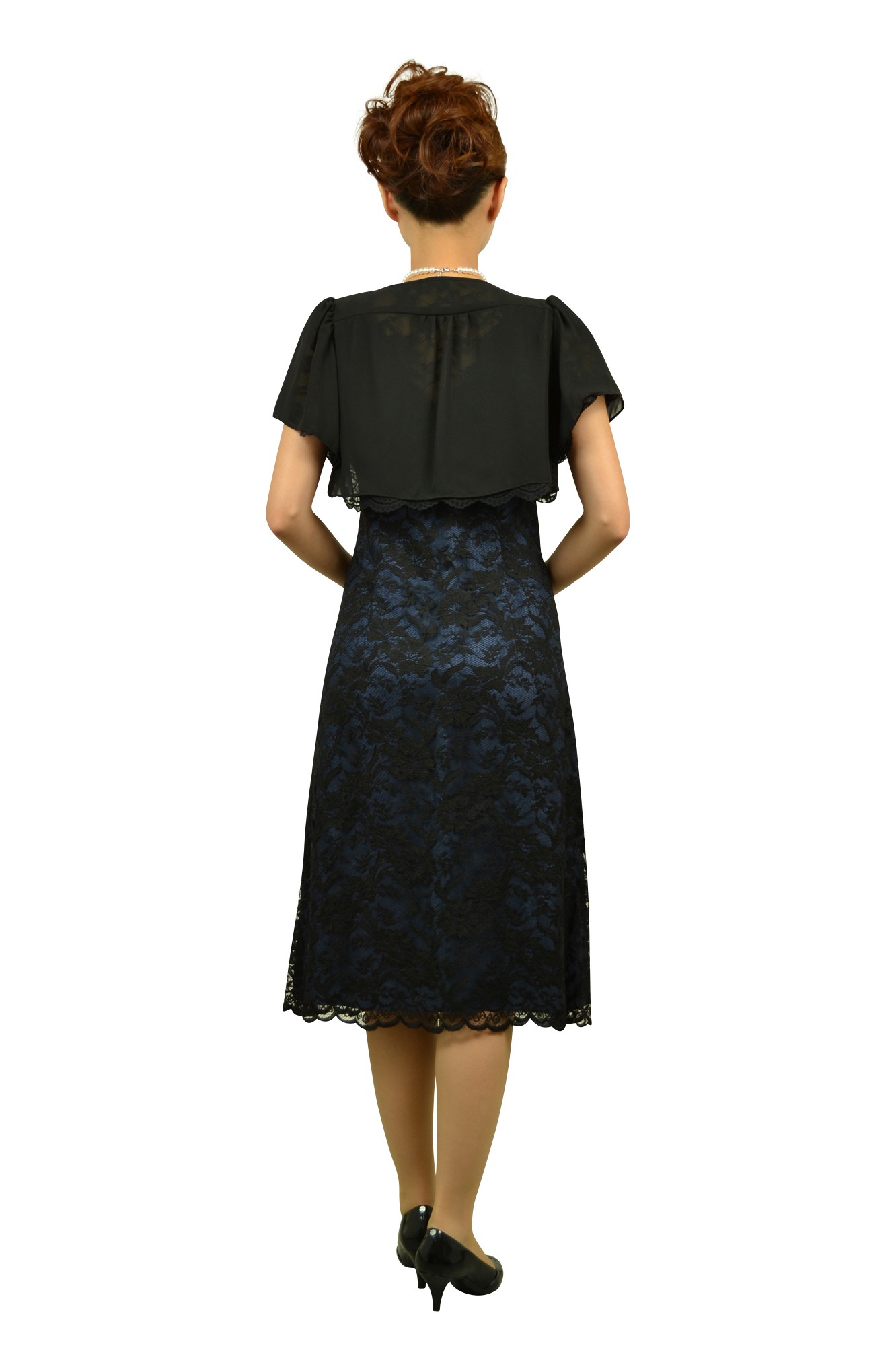 総レースネイビードレスセット