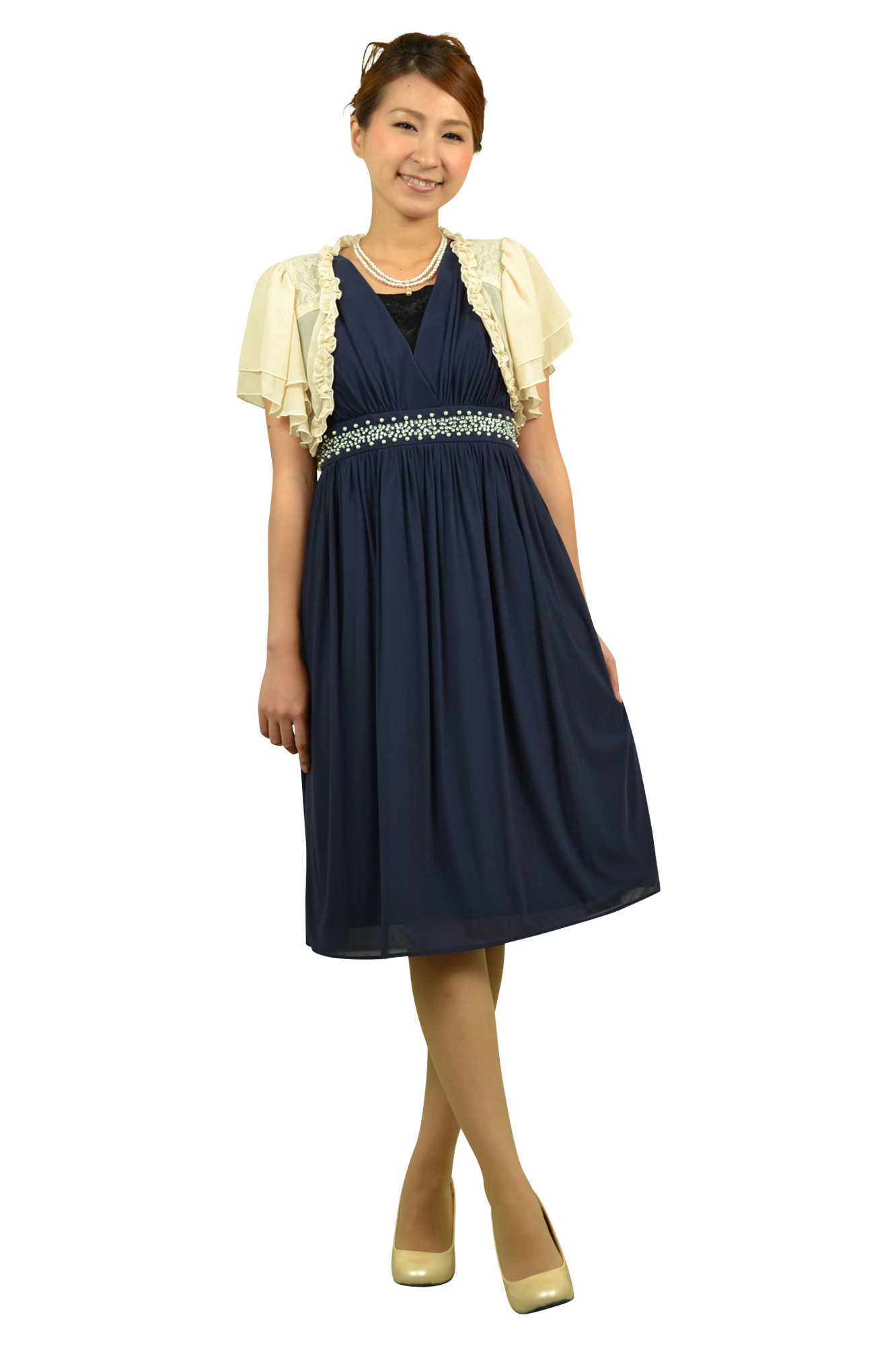 フレアアイボリーボレロ