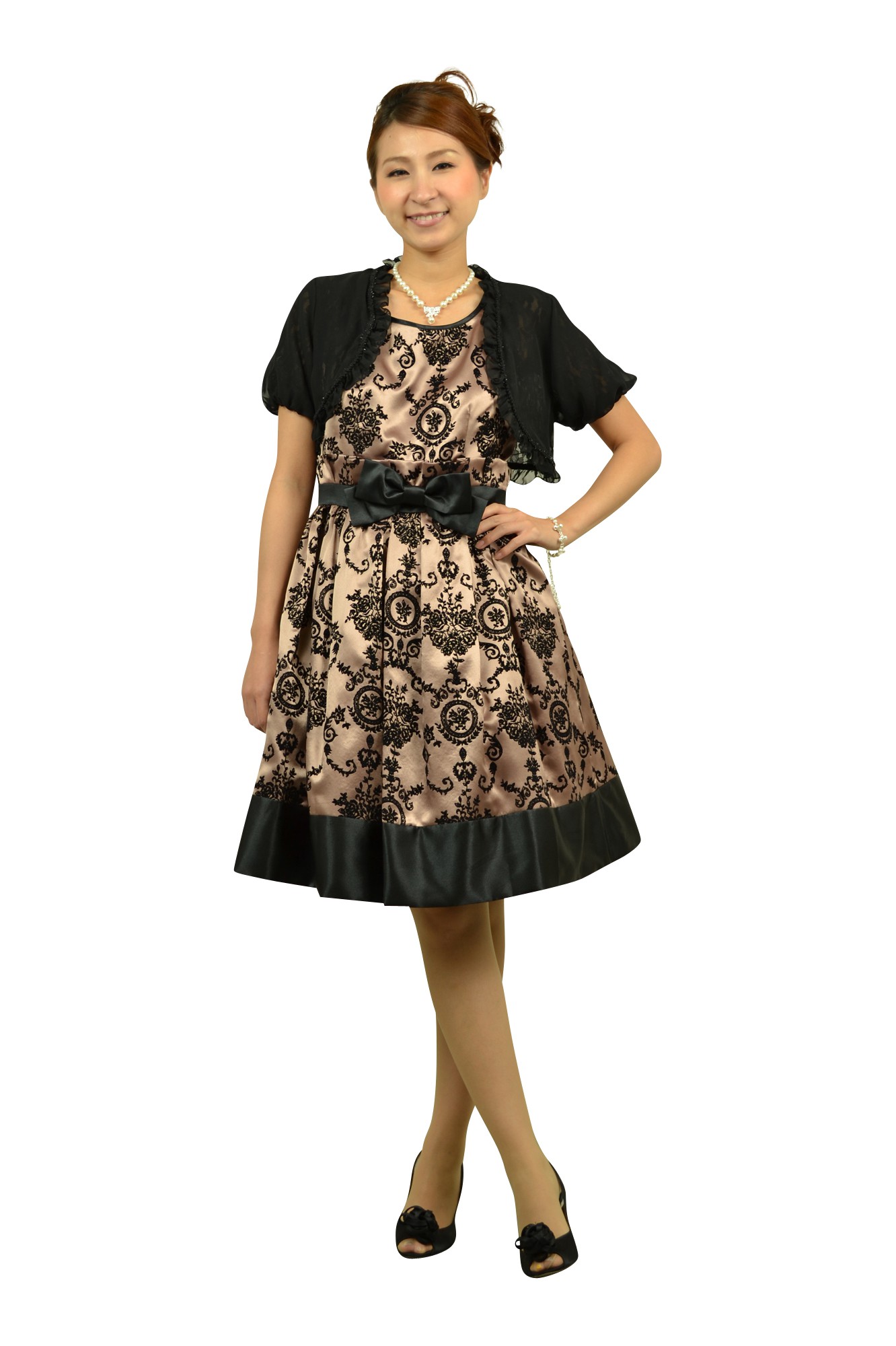 パフスリーブブラックボレロ