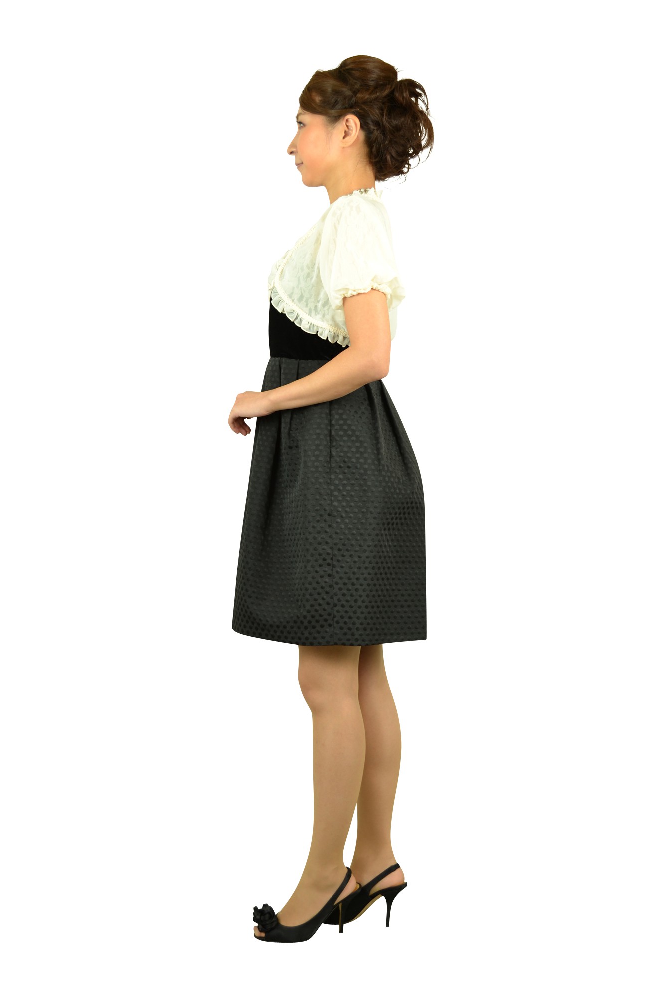 ブラックコクーンスカートドレスセット