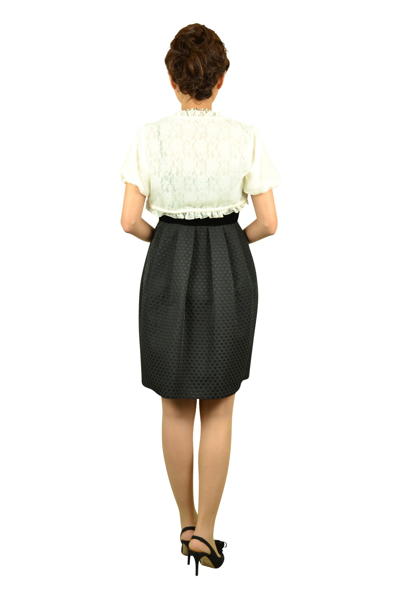 ブラックコクーンスカートドレスセット