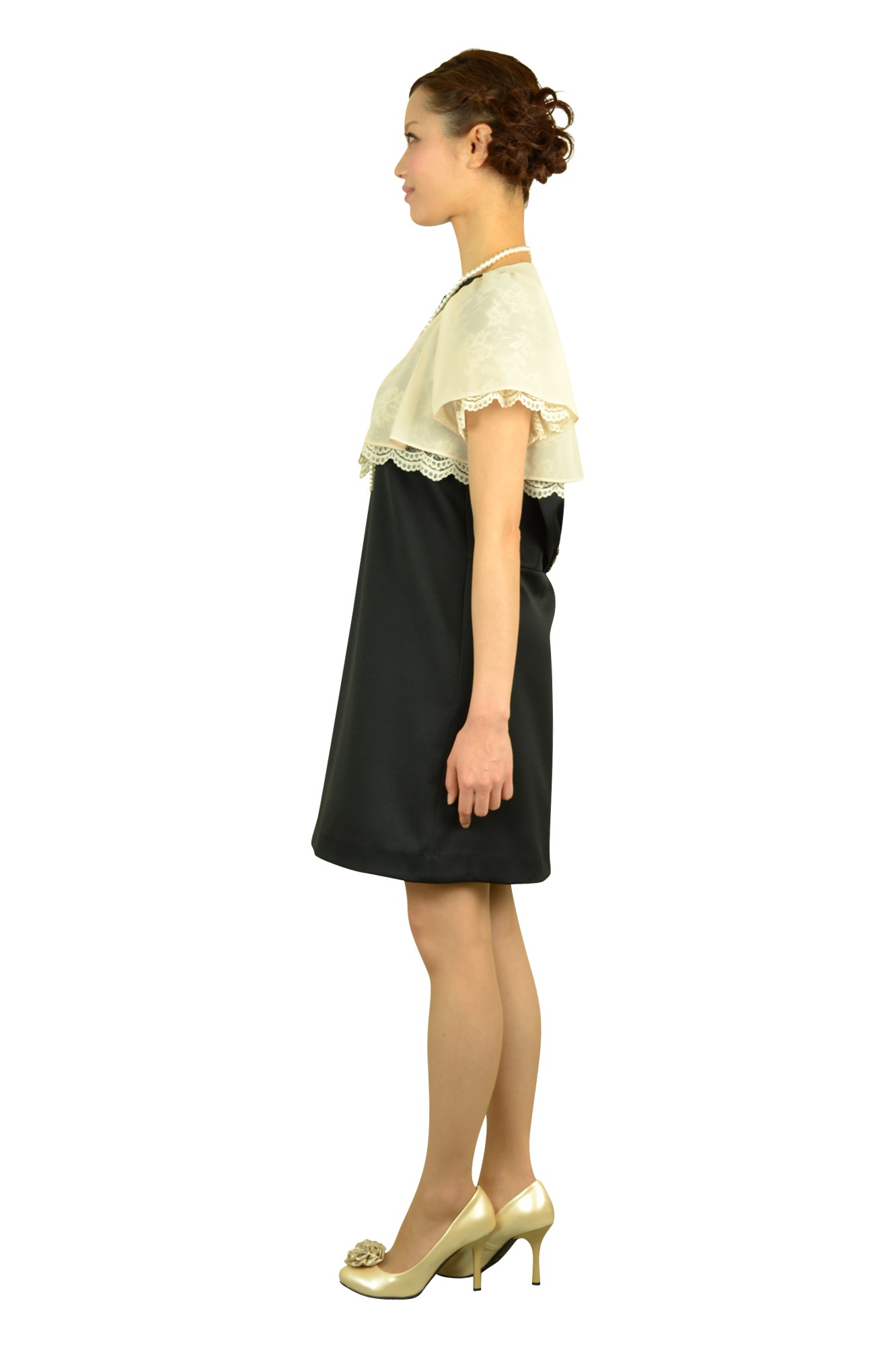 バックデザインブラックドレスセット