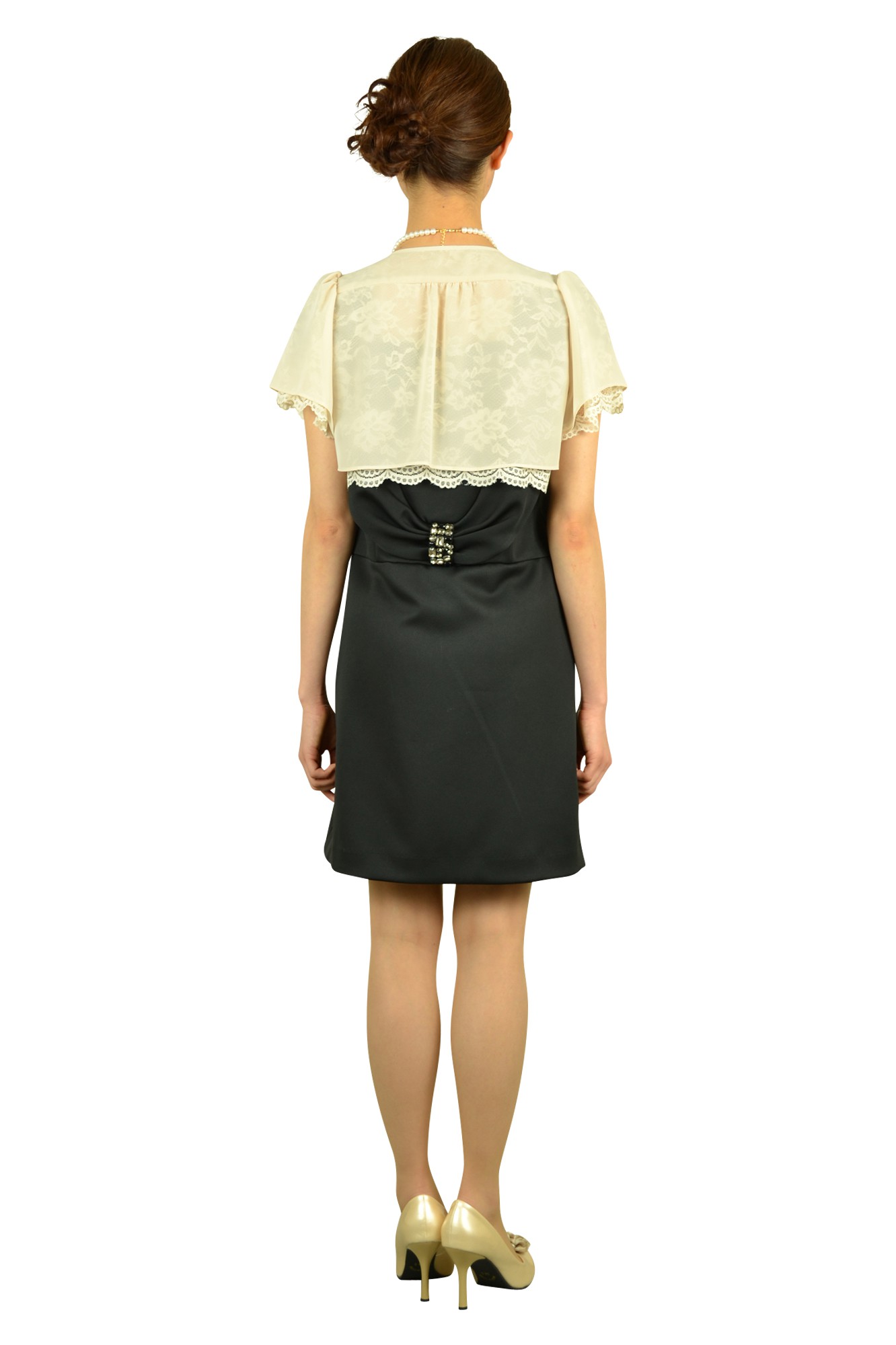 バックデザインブラックドレスセット