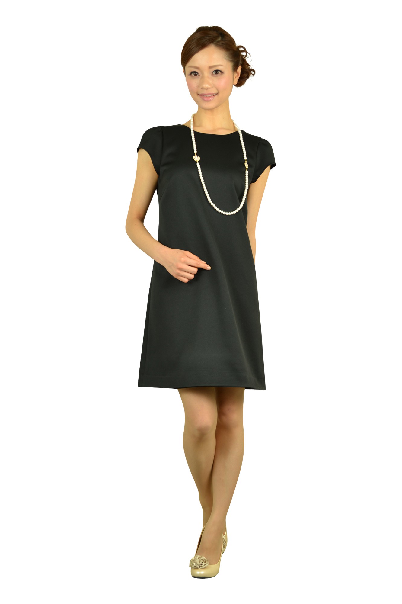 バックデザインブラックドレスセット