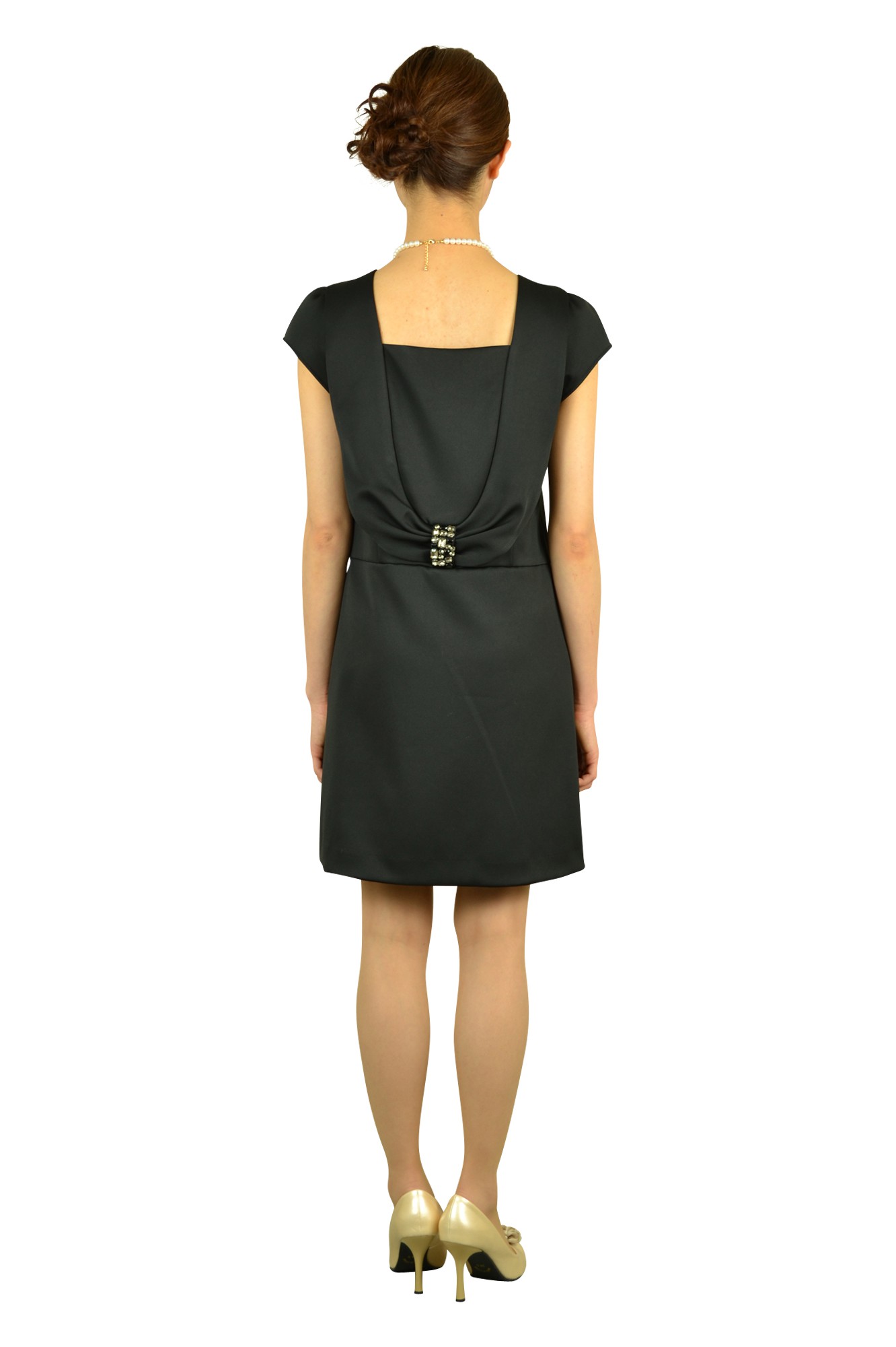 バックデザインブラックドレスセット