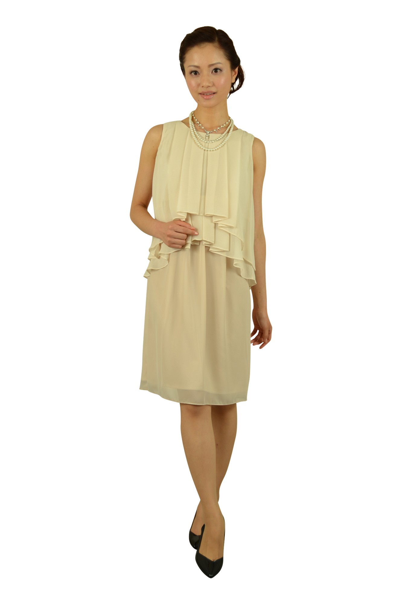 シンプルベージュドレスセット