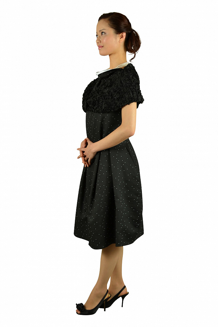 ブラックドットドレスセット