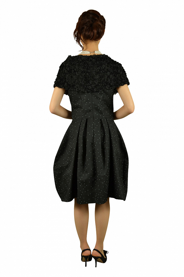 ブラックドットドレスセット