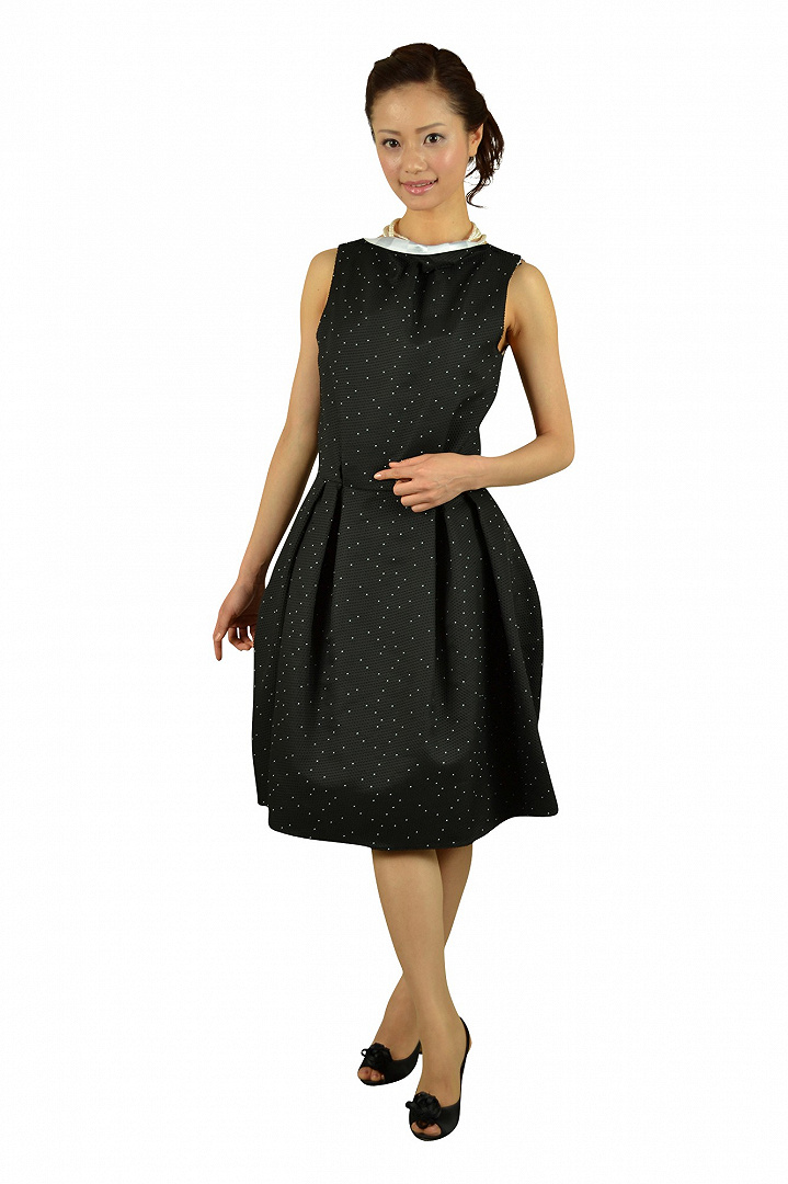 ブラックドットドレスセット