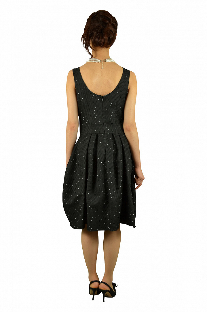 ブラックドットドレスセット