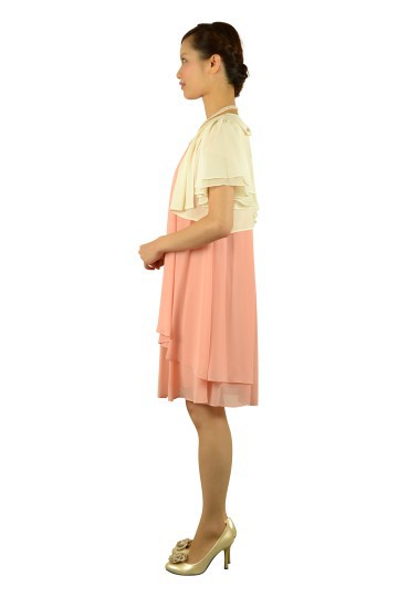 ピンクミニ袖ドレスセット