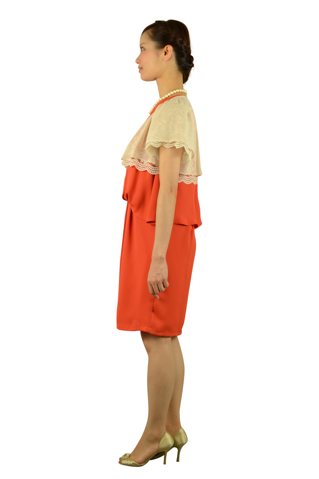 レッドオレンジドレスセット