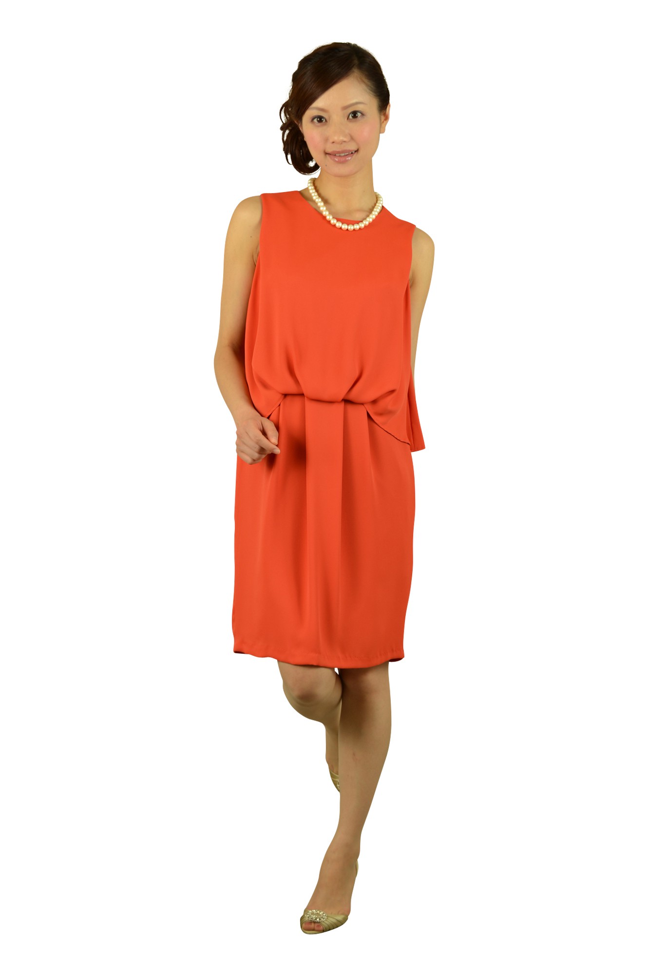レッドオレンジドレスセット