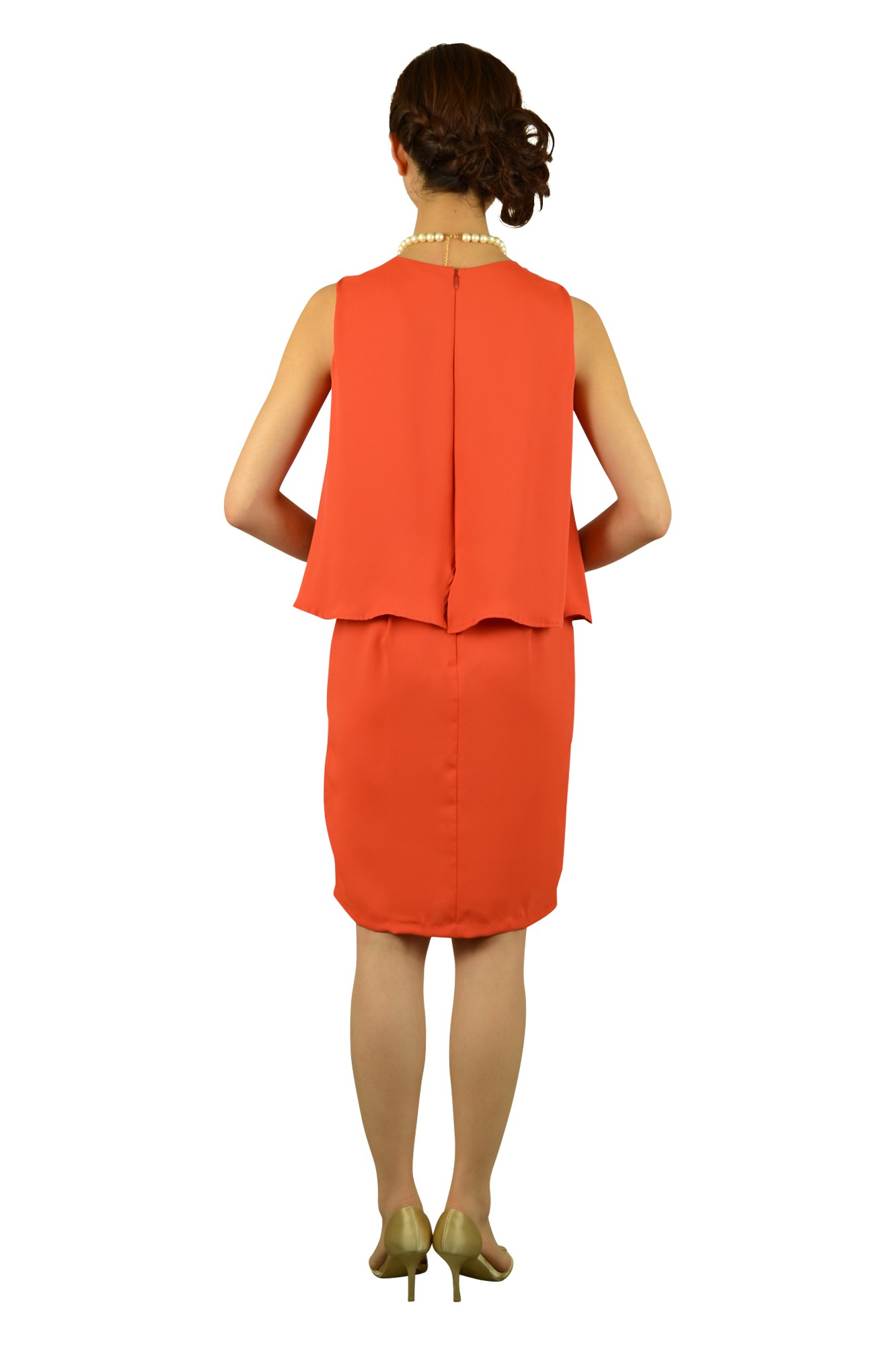 レッドオレンジドレスセット