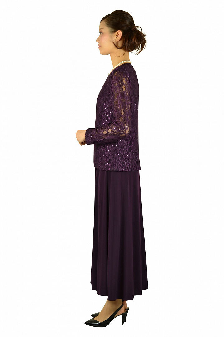 ダークパープルジャケット&ドレスセット