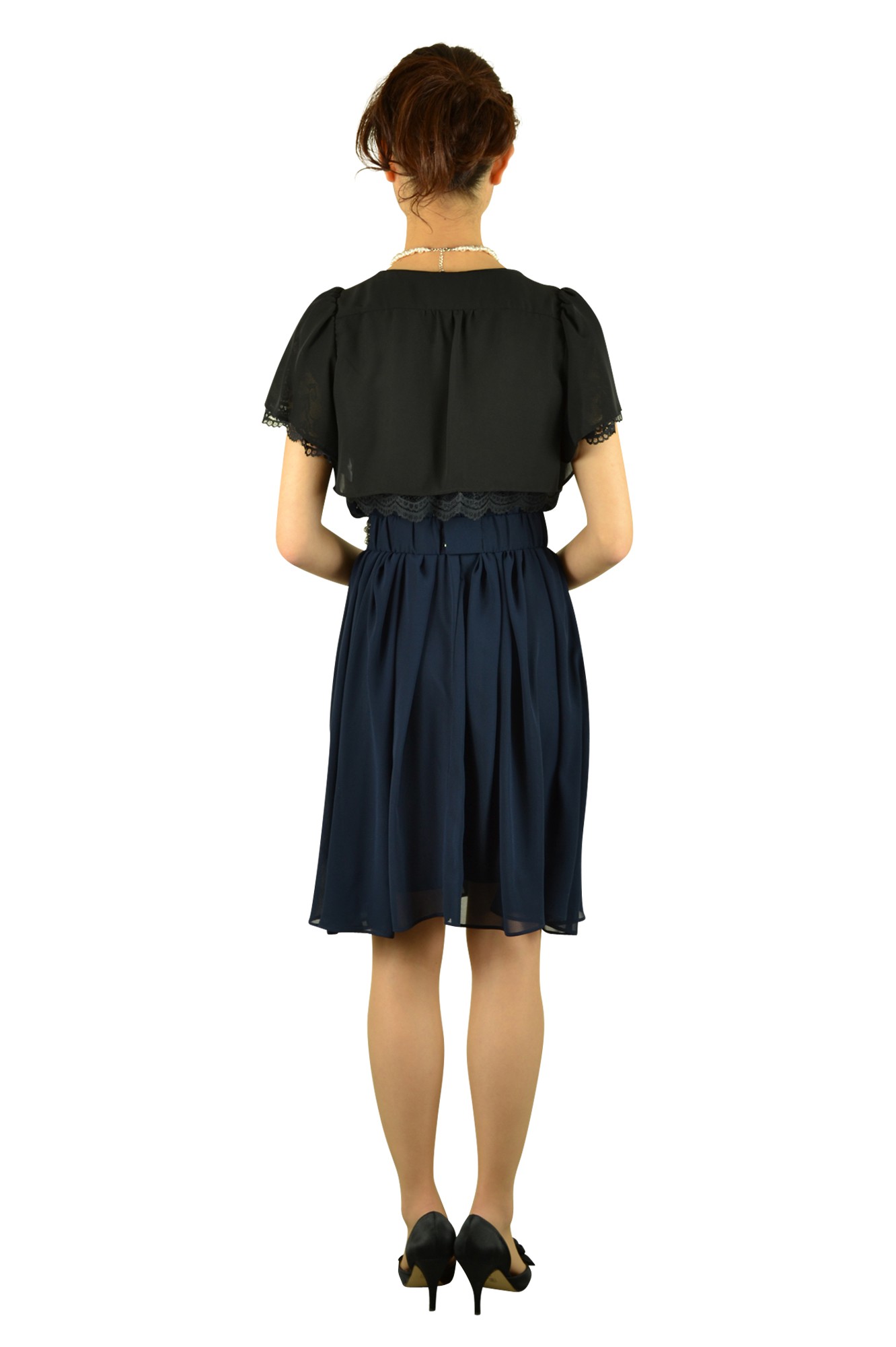 ネイビーベルトビジュドレスセット