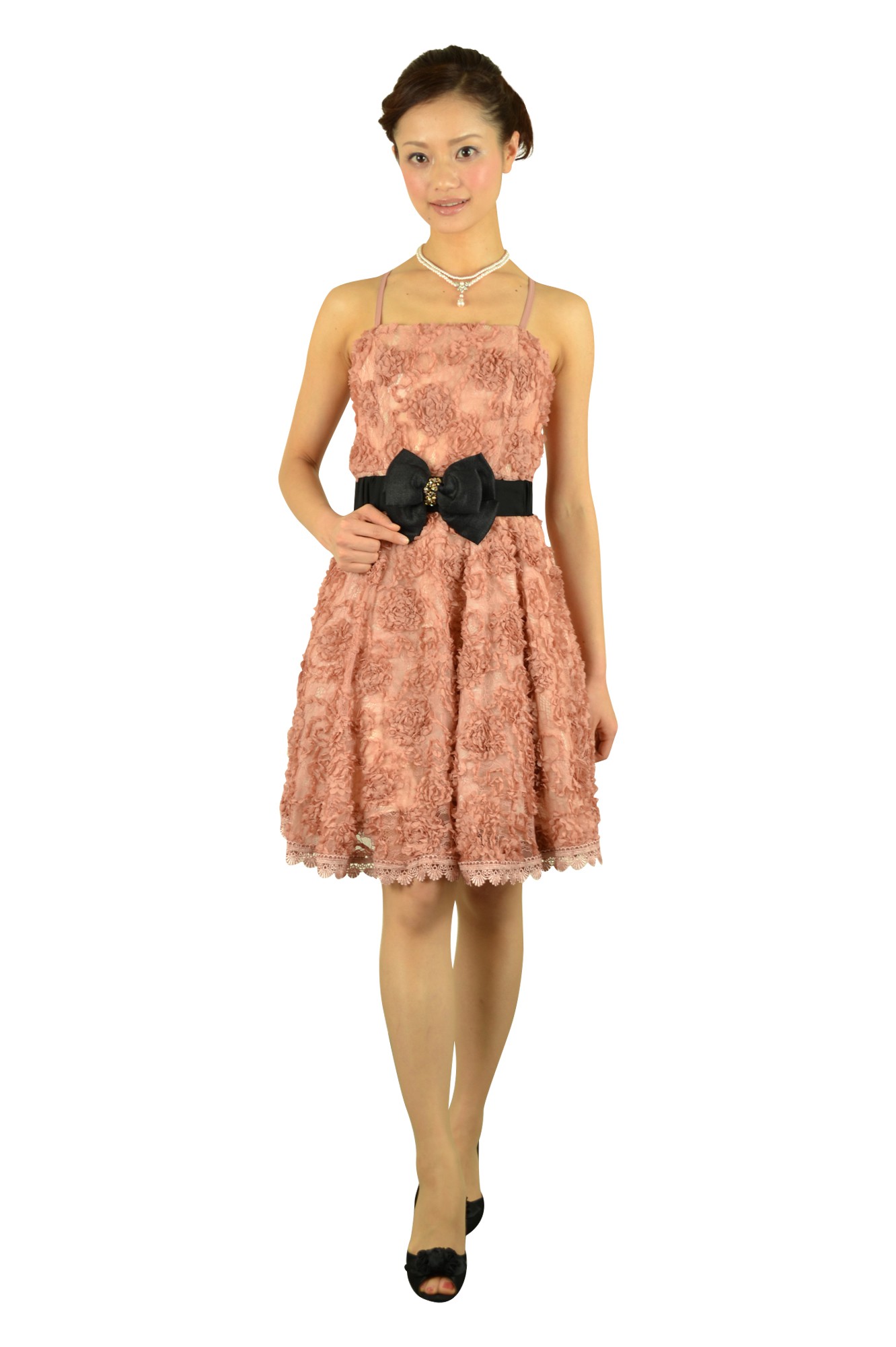 ピンク総フラワードレスセット