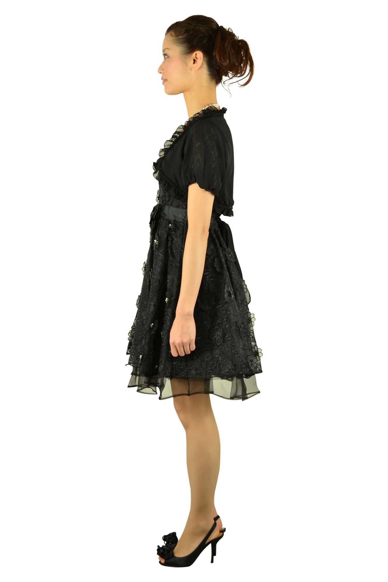 ブラック総フラワードレスセット