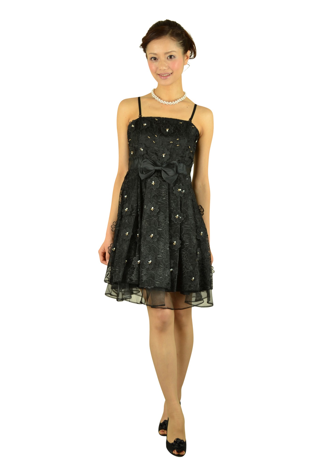 ブラック総フラワードレスセット