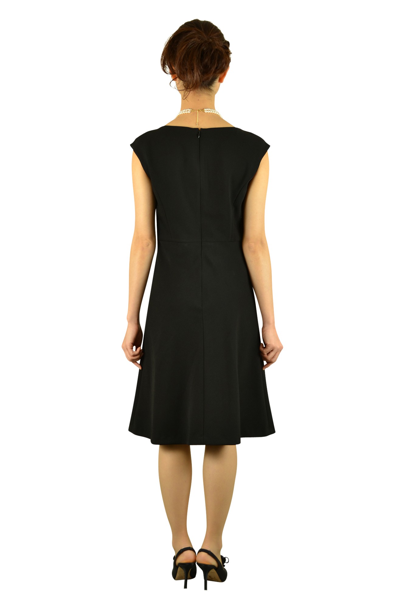 上質ブラックミディドレスセット