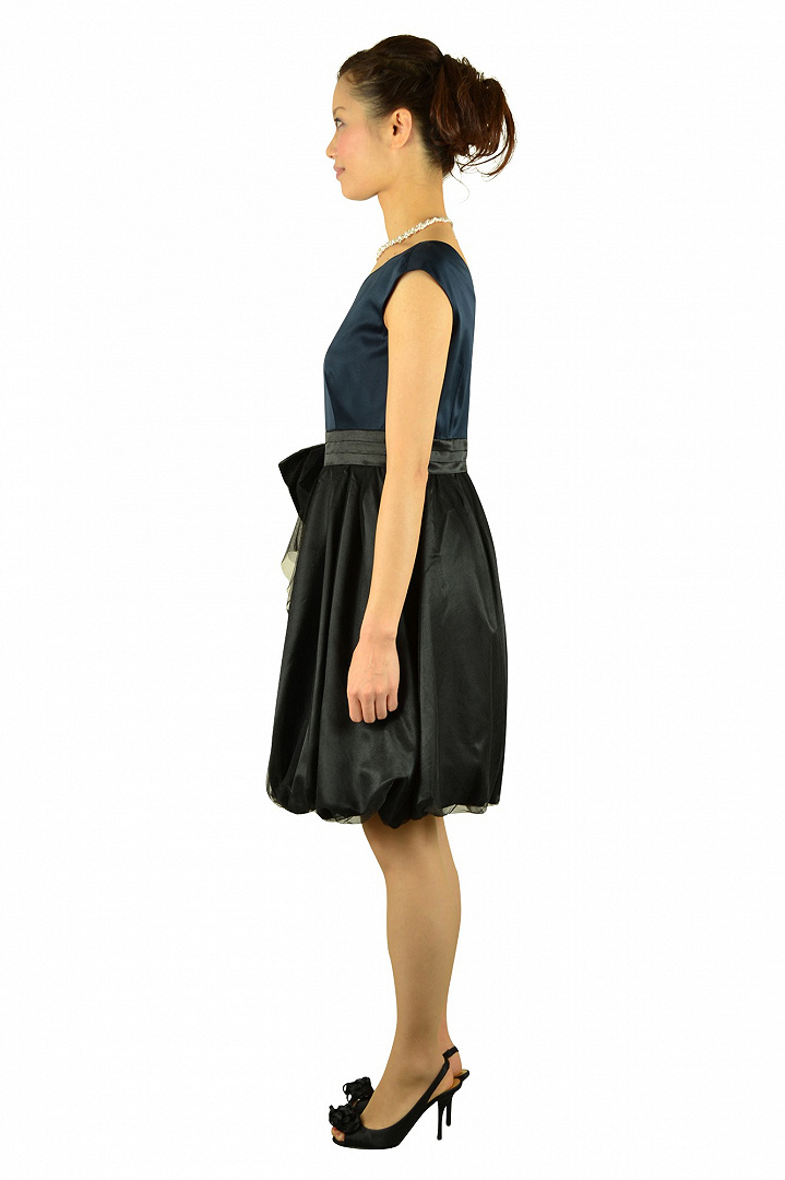 バイカラーシフォンドレスセット