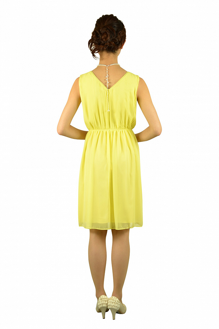 イエローランダムビジュドレスセット