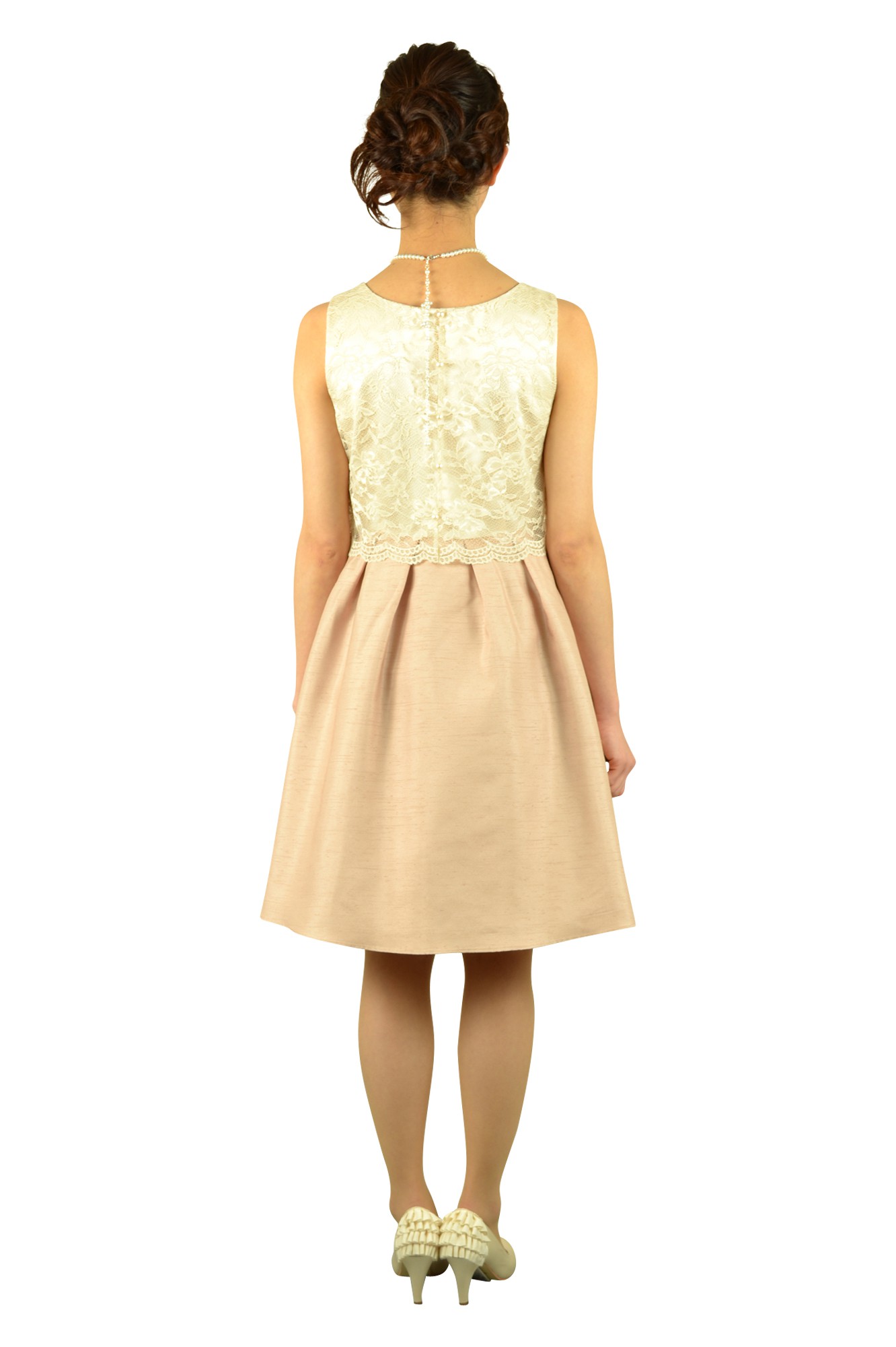 レースピンクリボンドレスセット