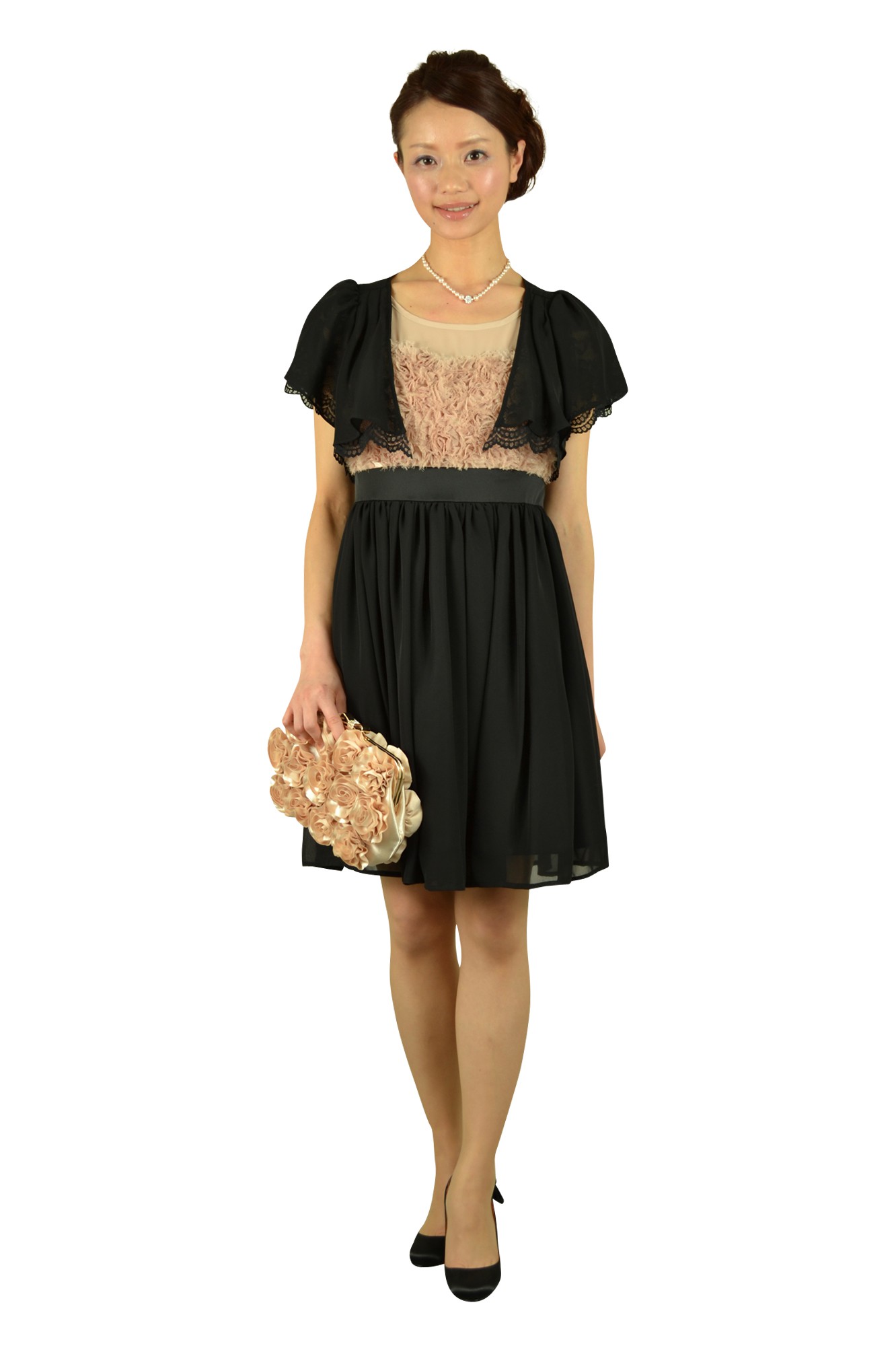 ローズモチーフ切り替えドレスセット