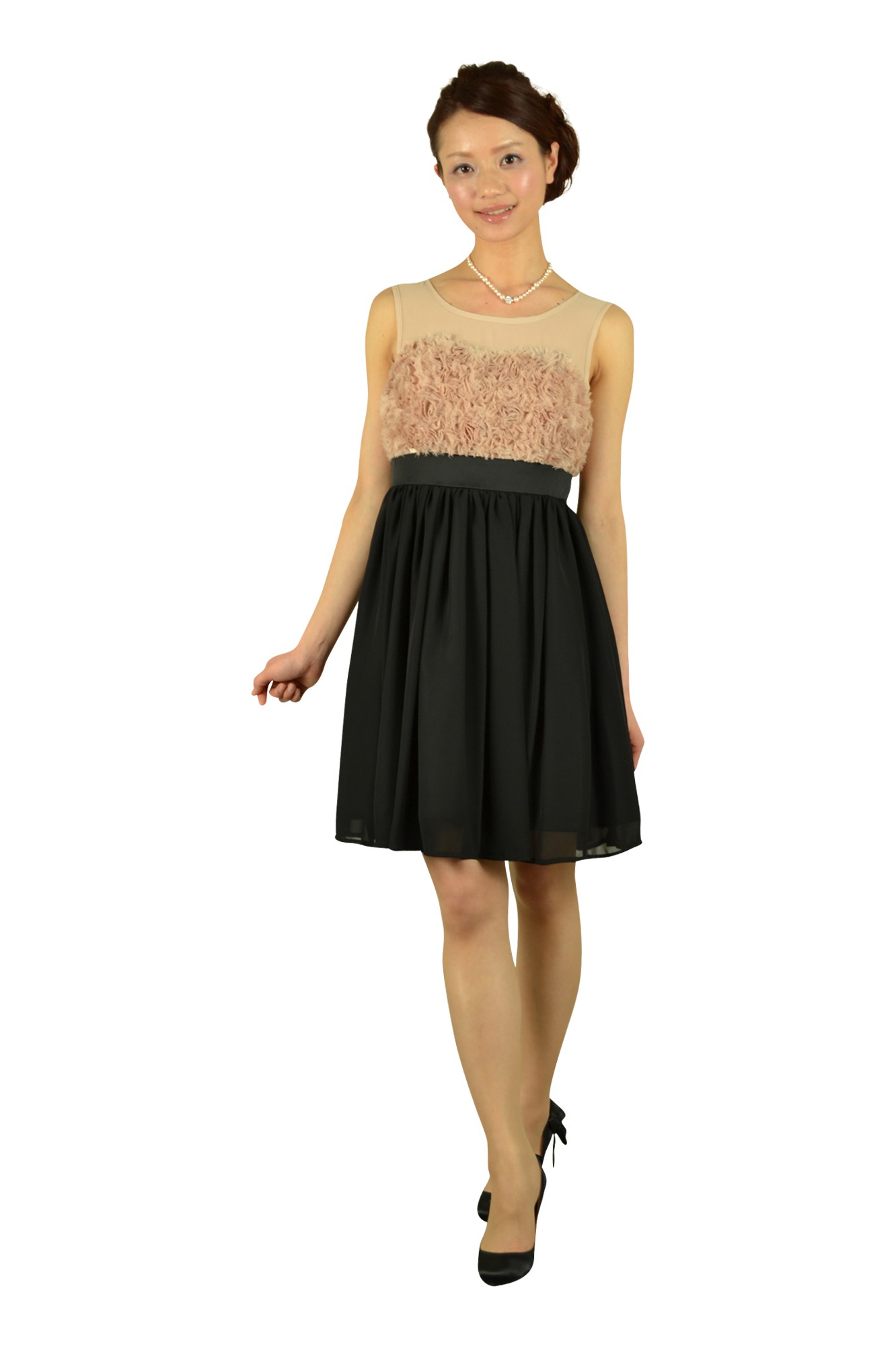 ローズモチーフ切り替えドレスセット