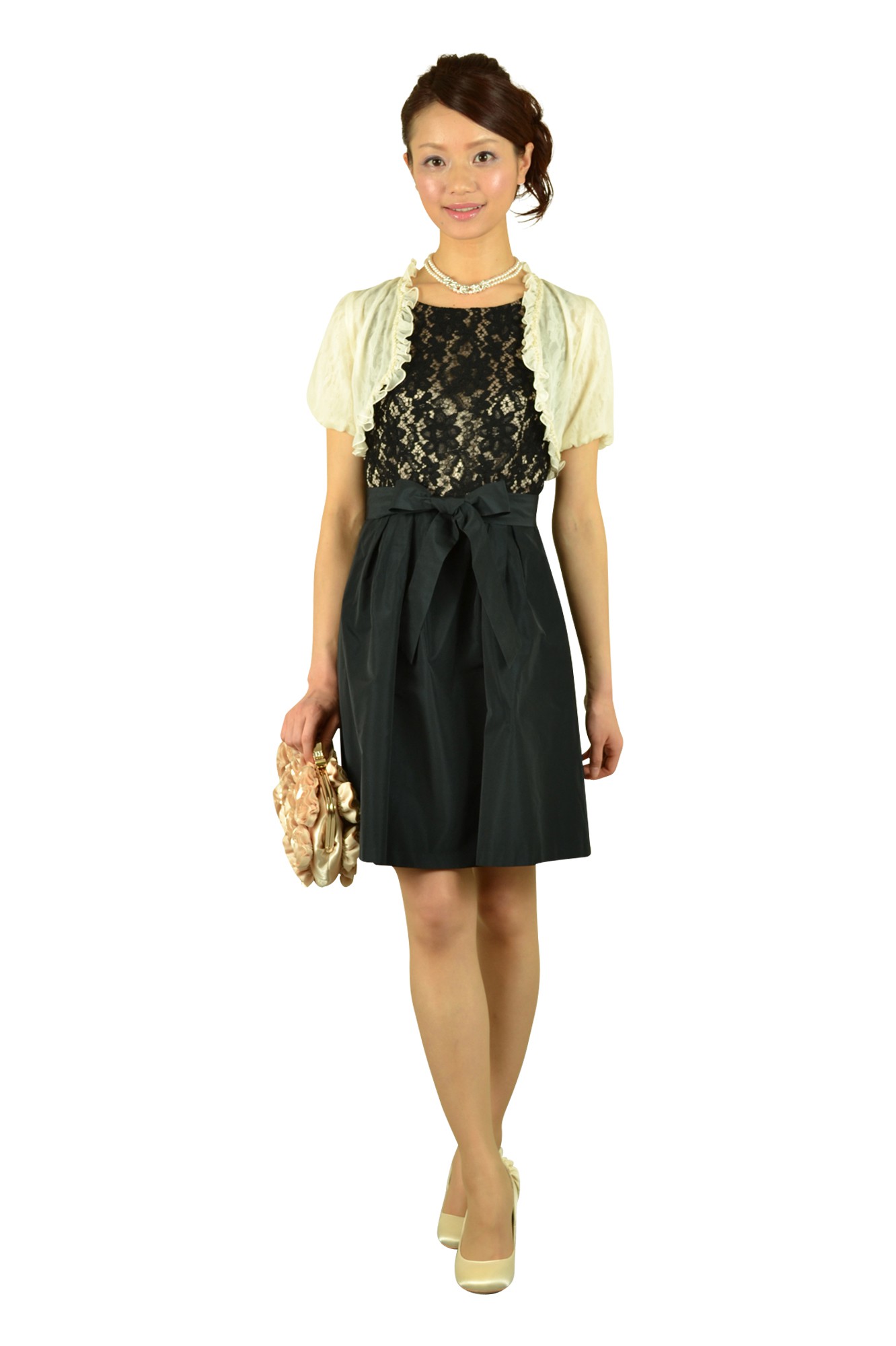 ブラックレース×ブラックドレスセット