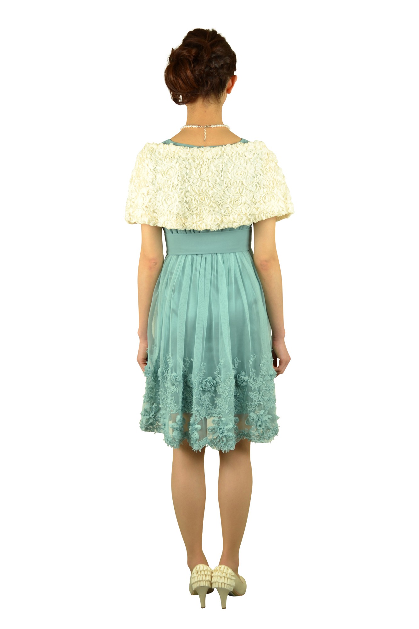 ミントカラーチュールドレスセット