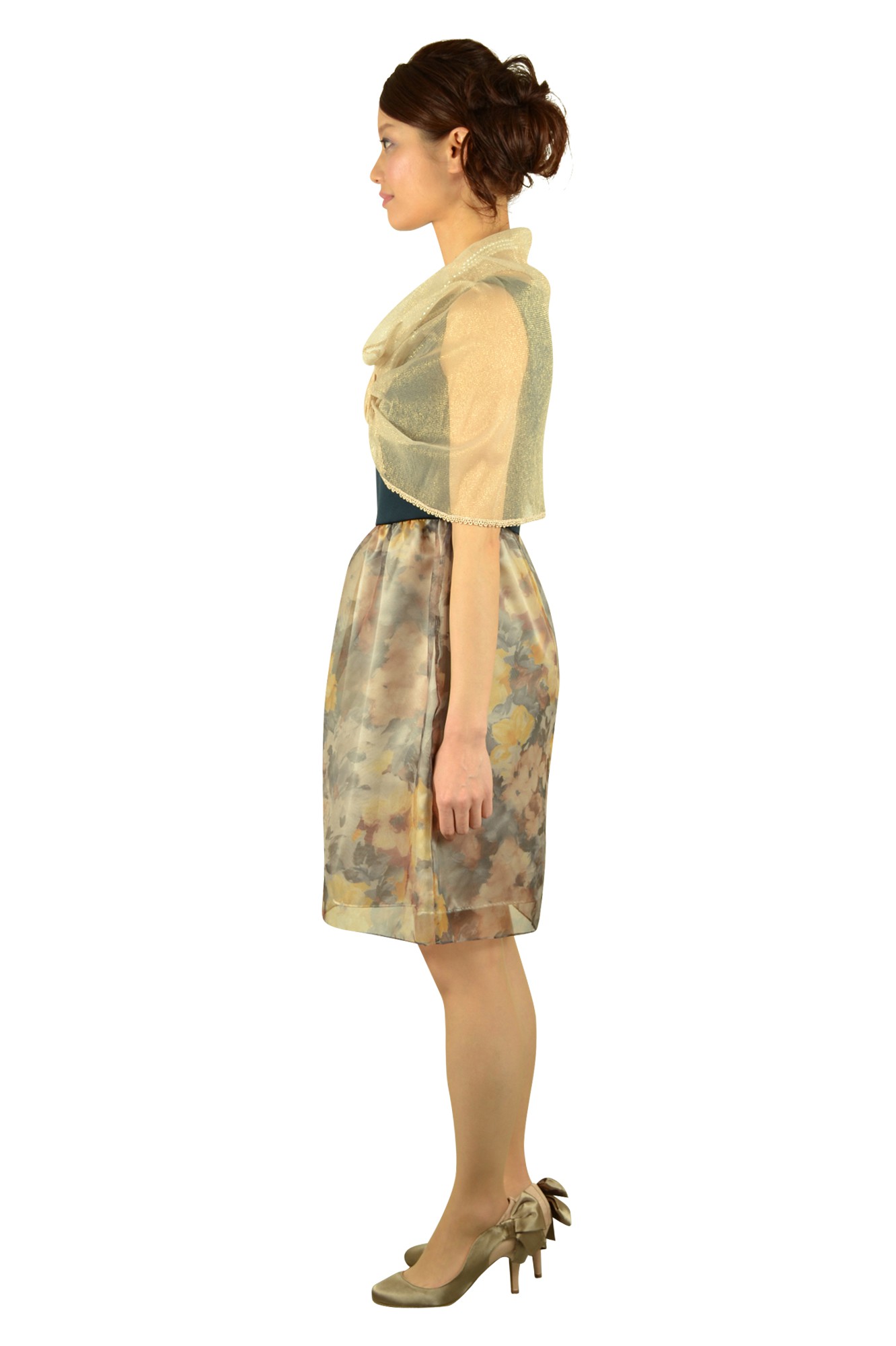 ネイビー&times;フラワードレスセット