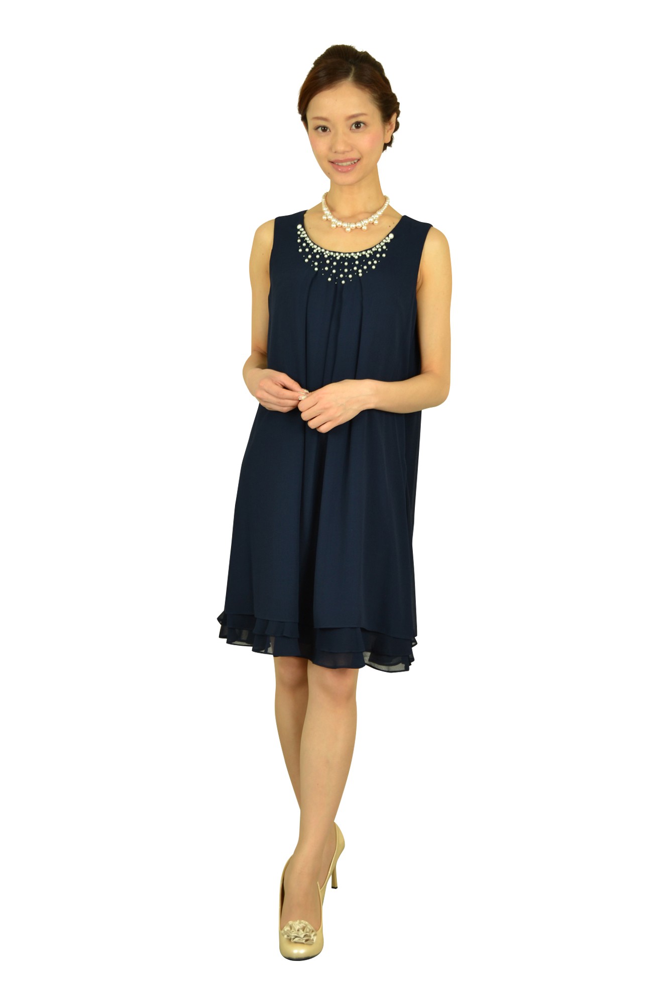 ゆったりネイビードレスセット