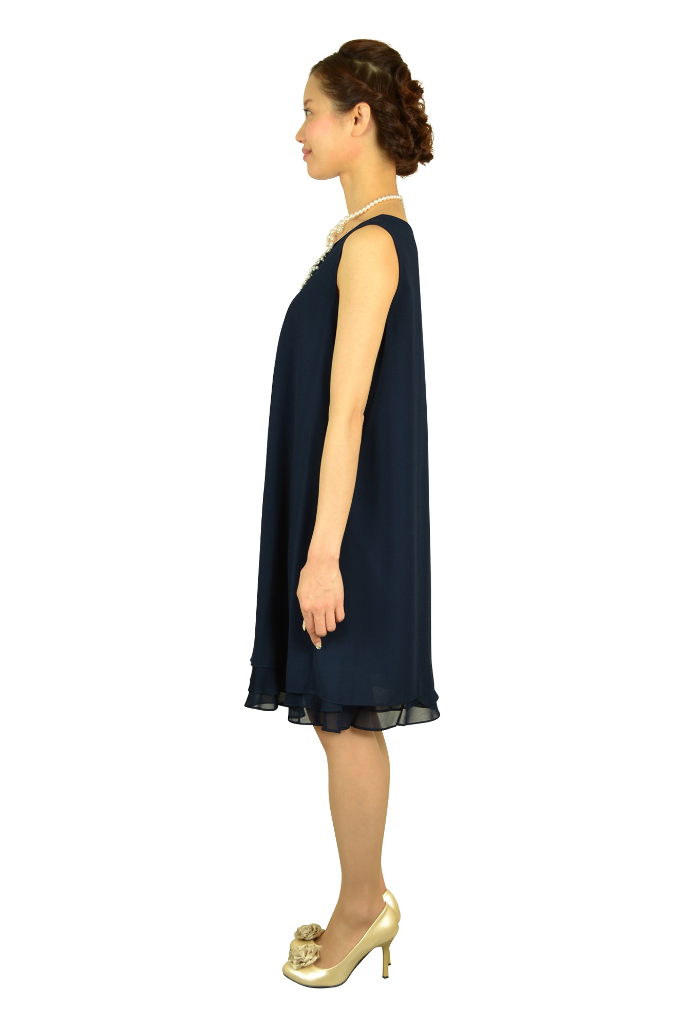 ゆったりネイビードレスセット